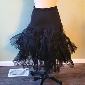 Black petticoat underskirt